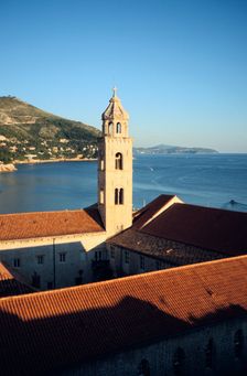 Bell tower, Dubrovnik, Croatia. Creator: Vivienne Sharp