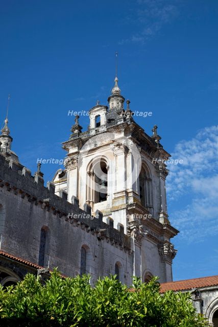 Bell tower, Monastery of Alcobaca, Alcobaca, Portugal, 2009.  Creator: Samuel Magal.