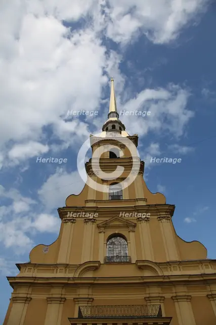 Bell tower, Peter and Paul Cathedral, St Petersburg, Russia, 2011. Creator: Sheldon Marshall.