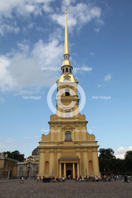 Bell tower, Peter and Paul Cathedral, St Petersburg, Russia, 2011. Creator: Sheldon Marshall.
