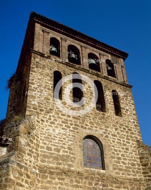 Bell tower, San Gil church, Cervera del Rio Alhama, La Rioja, Spain, 15th-17th century (2001). Creator: LTL.