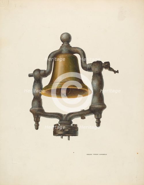 Bell (From a Locomotive), c. 1937. Creator: Harry Mann Waddell.