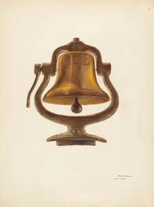 Bell (From a Locomotive), c. 1940. Creators: Harry Mann Waddell, Edith Towner