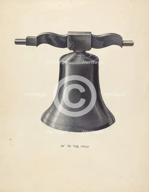 Bell - From Swedish Church, c. 1936. Creator: Wellington Blewett.