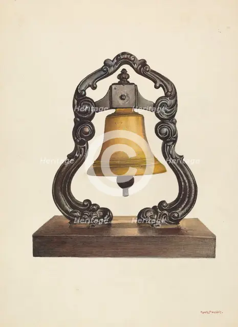 Bell from Ship, c. 1940. Creator: Robert W.R. Taylor.