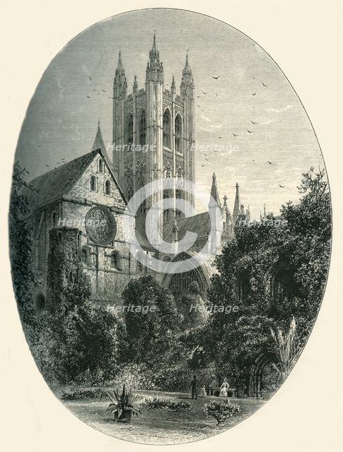 'Bell Harry Tower, Canterbury Cathedral', c1870.