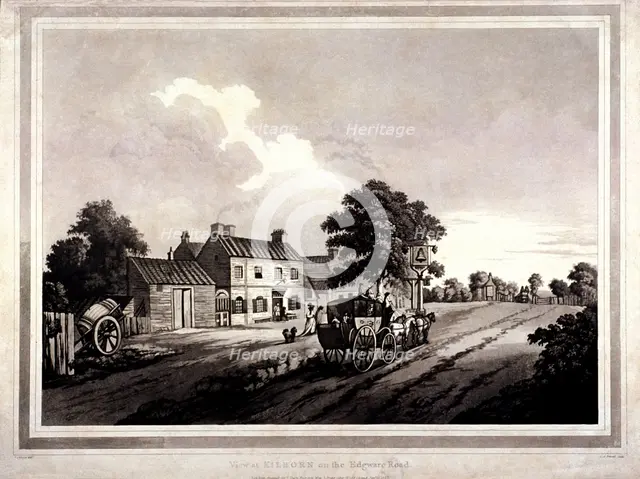 Bell Inn, Edgware Road, London, 1788. Artist: CA Prestel