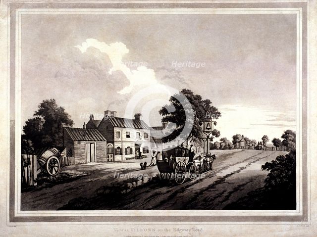 Bell Inn, Edgware Road, London, 1788. Artist: CA Prestel