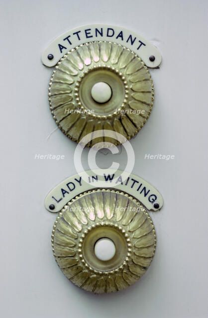 Bell pushers, Royal Coach, National Railway Museum, York, North Yorkshire.  Artist: Tony Evans