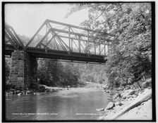 Bell's Bridge, Brodhead's Creek, between 1890 and 1901. Creator: Unknown