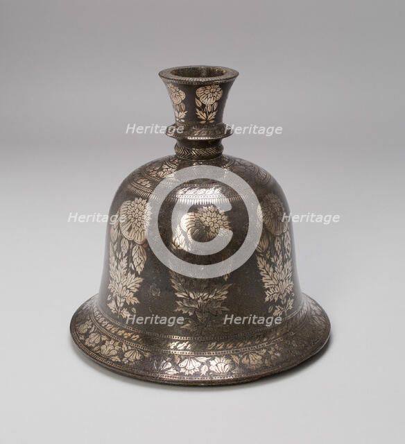Bell-Shaped Huqqa Base with Floral Design, 18th/19th century. Creator: Unknown.