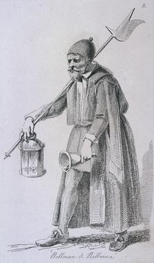Bellman & Billman c1680, Cries of London, (c1819?). Artist: John Thomas Smith