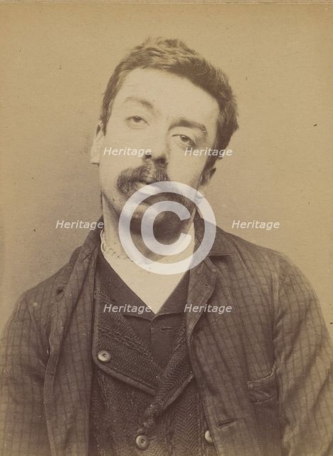 Belloti. Louis. 28 ans, né à Turin. Camelot. Anarchiste. 18/3/94., 1894. Creator: Alphonse Bertillon.