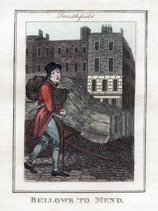 Bellows to Mend Smithfield, London, 1805