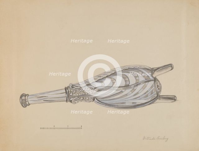 Bellows Bottle, c. 1936. Creator: Gertrude Lemberg.