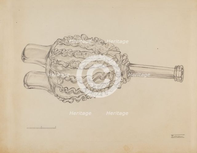 Bellows Bottle, c. 1936. Creator: Frank Fumagalli.