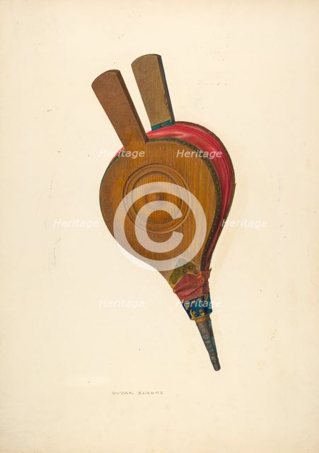 Bellows, c. 1940. Creator: Oscar Bluhme.