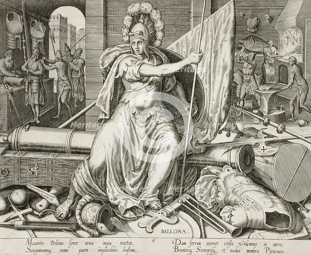 Bellona, 1574. Creator: Philip Galle.