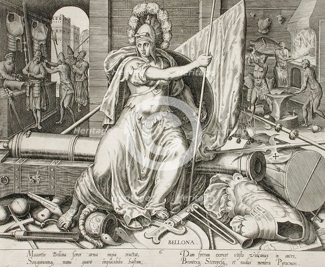 Bellona, 1574. Creator: Philip Galle.
