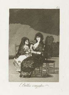 Bellos consejos.; Los Caprichos, pl.15., 1799. Creator: Francisco Goya