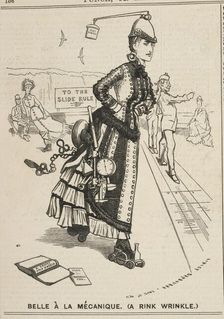 Belle à la mécanique.. (A rink wrinkle), 1875. Creator: Unknown