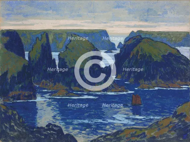 Belle-Île, Goulphar, 1895. Creator: Auburtin, Jean Francis (1866-1930).