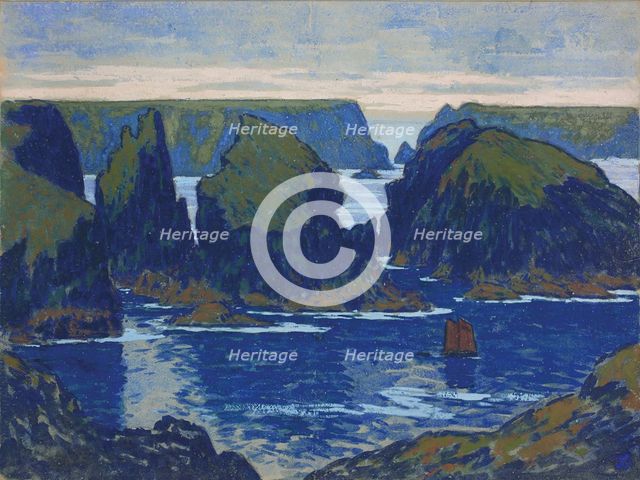 Belle-Île, Goulphar, 1895. Creator: Auburtin, Jean Francis (1866-1930).