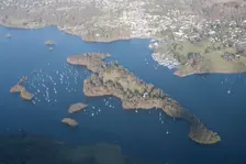 Belle Isle, island situated in the centre of Lake Windermere, Cumbria, 2015. Creator: Historic England