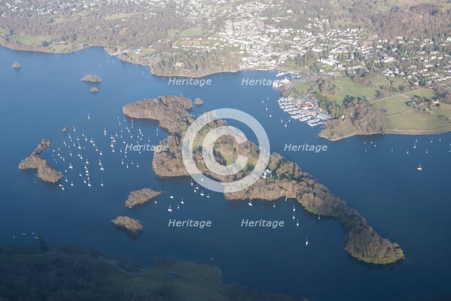 Belle Isle, island situated in the centre of Lake Windermere, Cumbria, 2015. Creator: Historic England.