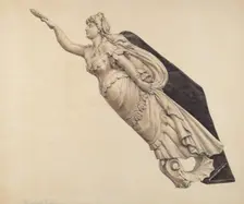 Belle of Oregon Figurehead, c. 1939. Creator: Elisabeth Fulda