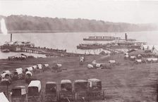 Belle Plain, Virginia. Potomac River, Upper Wharf, 1864. Creators: James Gardner, Tim O'Sullivan