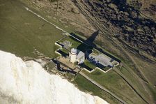 Belle Tout lighthouse, built in 1831 by Stevenson, East Sussex, 2022. Creator: Damian Grady