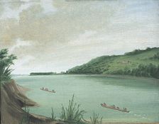 Belle Vue, Indian Agency of Major Dougherty, 870 Miles above St. Louis, 1832. Creator: George Catlin