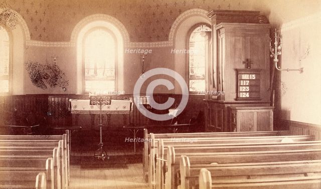 Bellevue Hospital, New York City: the Chapel interior, 1885-1898. Creator: Unknown.