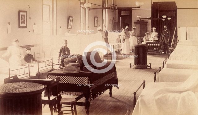 Bellevue Hospital, New York City: a ward for children, protected by bars..., 1885-1898. Creator: Unknown.