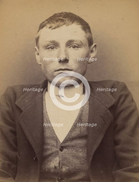 Bellemans. Eugène (ou Michel). 23 ans, né à Gand (Belgique). Tailleur d'habits. Anarchiste..., 1894. Creator: Alphonse Bertillon.