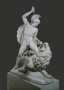 Bellerophon fighting with the Chimeira, 1821. Creator: Johann Nepomuk Schaller