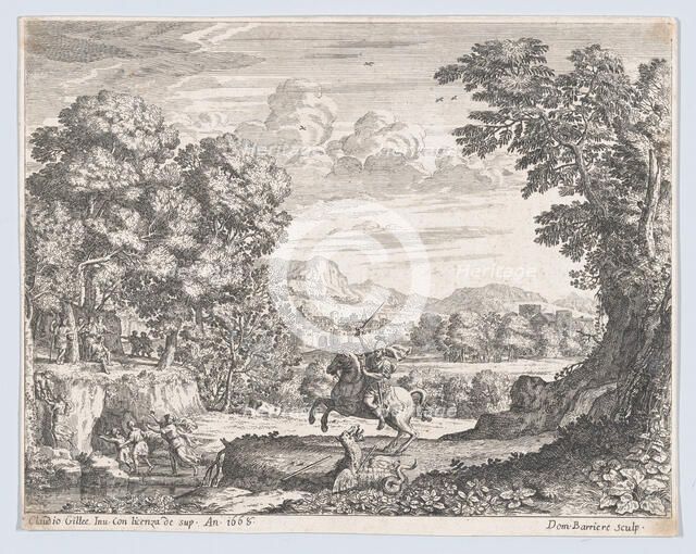 Bellerophon Vanquishing the Chimera, 1668. Creator: Dominique Barriere.