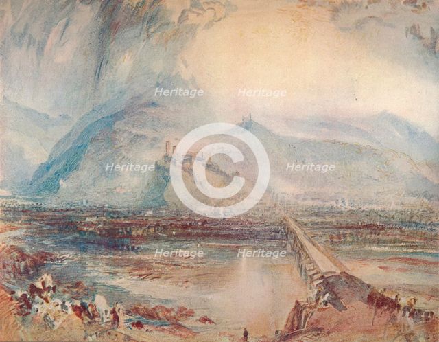 'Bellinzona: From the Road to Locarno', 1909. Artist: JMW Turner.