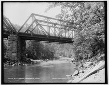 Bell's Bridge, Brodhead's Creek, between 1890 and 1901. Creator: Unknown