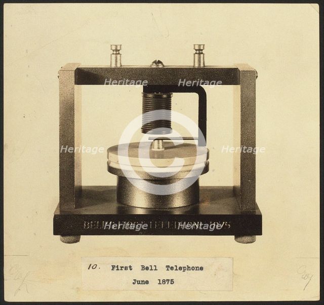 Bell's first telephone, 1876.