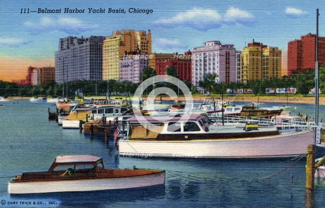 Belmont Harbour Yacht Basin, Chicago, Illinois, USA, 1941. Artist: Unknown