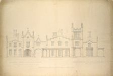 Belmead, Plantation Mansion for Philip St. George Cocke, Powhatan Co., Virginia..., 1846. Creator: Alexander Jackson Davis