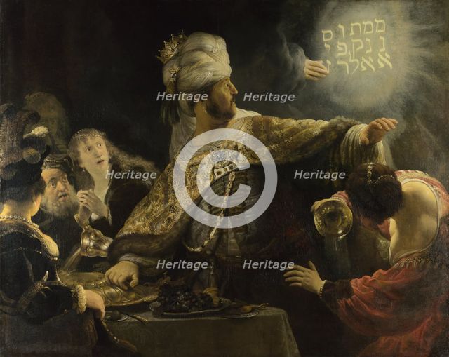Belshazzar's Feast, ca 1637. Artist: Rembrandt van Rhijn (1606-1669)