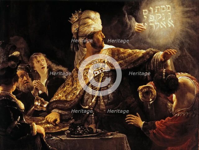  'Belshazzar's Feast', c. 1639 by Rembrandt.