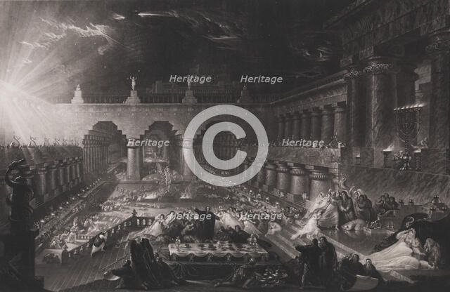 Belshazzar's Feast (First steel plate), June 1, 1826. Creator: John Martin.