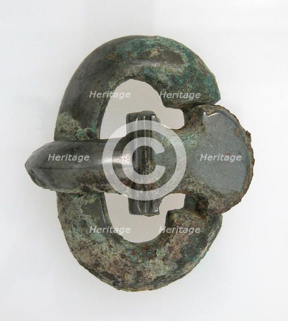 Belt Tongue and Oval Loop from a Buckle, Frankish, 7th century. Creator: Unknown.