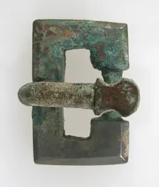 Belt Tongue and Rectangular Loop from a Buckle, Frankish, 500-700. Creator: Unknown