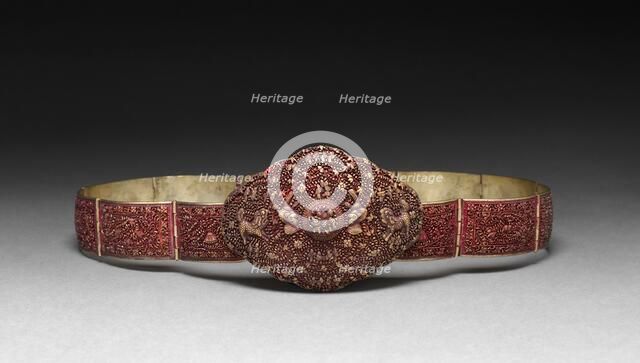 Belt with Buckle, 1800s. Creator: Unknown.