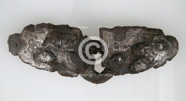 Belt Buckle and Counter Plate, Frankish, 7th century. Creator: Unknown.